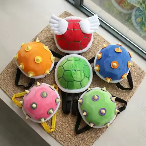 Anime Koopa Troopa Bowser Lemmy Ludwig Plush Backpack Turtle Shell Stuffed Plush Toys Cartoon School
