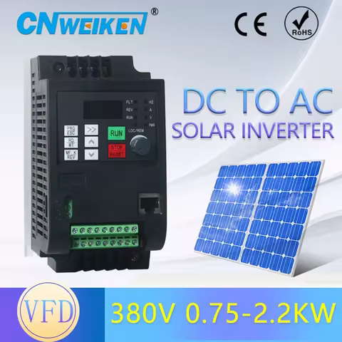 VFD 7.5KW/5.5KW/4KW/2.2KW/1.5KW 220V and 380V AC Variable Solar Pump Frequency Inverter With MPPT to