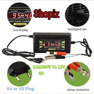 Smart 12Volt 6Ampere Automatic Battery Charger for LCD Motorcycles