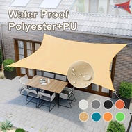 Waterproof Sun Shade Sail Canvas Canopy Outdoor Rectangle Kalis Air Sun Shade Sail Kanopy Kanopi Seg