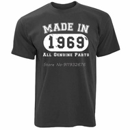 Men's Large T-shirt 50Th Birthday T Shirt Made In 1969 All Genuine Parts Distressed Fiftieth New Arrival Summer Casual Men Clothing T Shirts【Size 4XL-5XL-6XL】