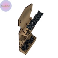 PeaceShells Wooden Wall Mounted Dart Holder Stand Space-Saving With Storage Case Display Stand For D
