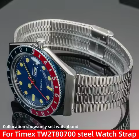 18mm Stainless steel Watch Strap For Timex Q TIMEX Series Retro Metal Watchband TW2T80700 TW2U61300 
