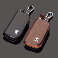 Leather Key Wallet Car Key Bag Multi Function Key Case for Peugeot 5008 4008 308 208 207 407 208GTi 