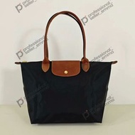 全新的longchamp瓏驤 餃子包黑色長柄大號經典款