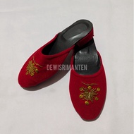 MERAH Red velvet children's slippers girls slippers kids slippers for girls