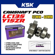SKM RACING CAM Y15 LC135 LCV8 SPEC 57 - 60 CAMSHAFT PCO X PERLU DYNO 57MM 60MM Y15ZR LC YAMAHA