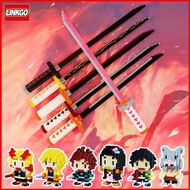SQ1 Demon Slayer Kisatsutai Sunwheel Knife Minifigure Building Block Tanjirou Zenitsu Sword Action F