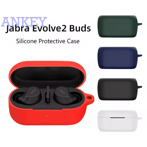 for Jabra Evolve2 Buds Case Wireless Headset Protect Cover Silicone Protective Shell Washable Housin