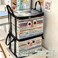 Book Storage Box Student Transparent Book Storage Box Foldable Book Box Anti-dust Book Storage Box D