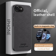 Leather Casing for Apple iPhone 16e 16 E SE4 SE 2025 Phone Case Wireless Charging Car Magnetic Holde