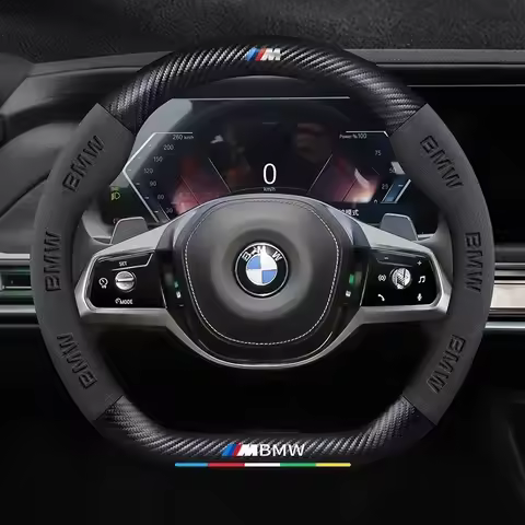 For BMW M 4 5 7 Series X3 i3 i4 i5 i7 G61 G68 G70 G45 2023-2024 Carbon fiber Suede Leather Car Steer