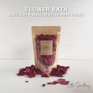 Dried Flower Bath Salt 250g Foot Bath Soak Epsom Lavender Rose Handmade Relax Home Spa Garam Mandi Mandian Bunga 浴盐