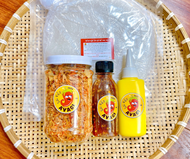 ( Tặng chai sốt tắc ) COMBO TIỆN LỢI AVAGI - 300g Bánh tráng + Chai bơ + 200g Ruốc Hành Phi