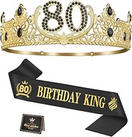 Asija 80th Birthday Gifts for Men, 80th Birthday Decorations for Men, Party Decor Supplies including