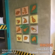 *Shipping Included* EzyPoster Personalised Canvas Print 8" X 8", 12 Pcs Per Set