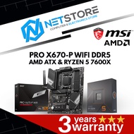 PWP MSI PRO X670-P WIFI DDR5 ATX & AMD RYZEN 5 7600X PROCESSOR
