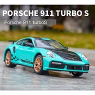 DL 1:24  Porsche 911Turbo S Metal Alloy Toys Car Model Diecast Vehicle For Boys Kids Simulation Soun