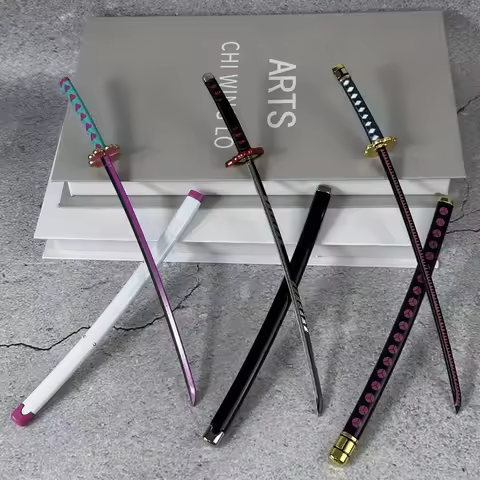 10in Mini Tanjirou Katana Ainme Kimetsu No Yaiba Real Japanese Katana Metal Demon Slayer Sword Small