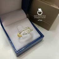 แหวนเพชรcz ฟรีไซส์ 0505 หนัก 1 สลึง แหวนทองเคลือบแก้ว ทองสวย แหวนทอง แหวนทองชุบ แหวนทองสวย  แหวน