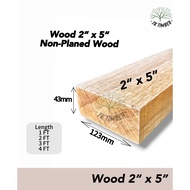 2" x 5" Solid Wood Meranti Grade A [ 1 - 4 FT] / 2"x5" Kayu Solid Meranti Gred A Kayu Hutan