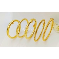 [VJ]Bangle "Classic Type" Kids Bangles 999.9 Gold Plated BG20 <Gelang Tangan Budak>
