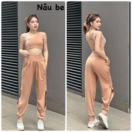 Set Jogger Alibaba Cạp Chéo Tập Gym Zumba Aerobics