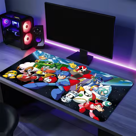 Mousepads Anime Non-slip Lockedge Office Student Gaming Thickened Megaman Large Writing Pad Cushion 