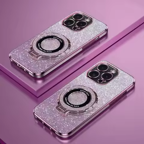 Glitter Ring Holder Phone Case For Realme Note 60 50 5 5i 6i 9i 5 7 8 9 10 11 12 13 14 Pro Plus 4G 5