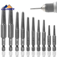 Screw Extractor Set,10 Pcs Screw Extractor,1/4inch Hex Shank Broken Screw Extractor,Screw Remover & 