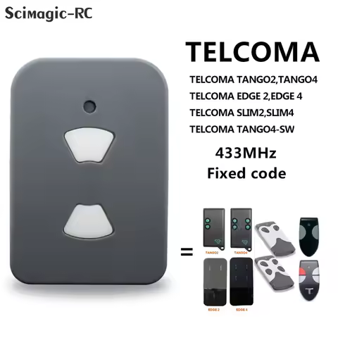 TELCOMA Remote Control Clone TANGO2 TANGO4 EDGE2 EDGE4 SLIM2 SLIM4 TANGO 2N 4N 2SW 4SW 433.92MHz Fix