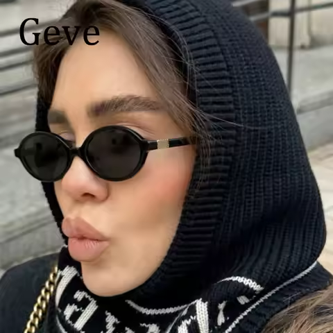 Trendy Small Retro Oval Women Sunglasses Vintage Round Steampunk Women's Sunglasses Shades Fashion L