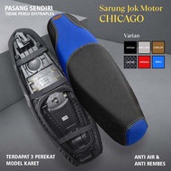 SUPRA Bozman Chicago Style Premium Universal Motorcycle Seat Cover, Direct Installation, No Staples 