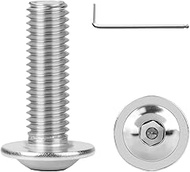 Ranstac M6x20mm Flanged Button Head Socket Cap Screws Bolts Fully Thread Machine Screws Thread Cover