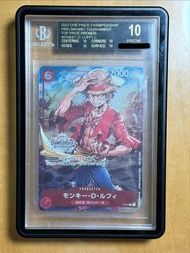 海賊王 opcg 路飛 top price promo BGS 黑10 black label 10