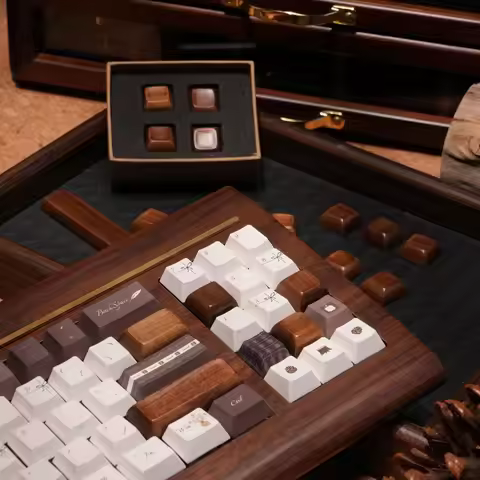 Handmade Keycaps XDA Profile Key Cap 1U/1.25U/2U/6.25U Customized Solid Wood Keyboard Caps for Mecha