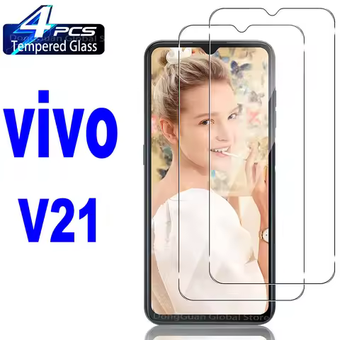 1/2/3/4Pcs For VIVO V21 V21e V21s 5G Tempered Glass Screen Protector Glass Film