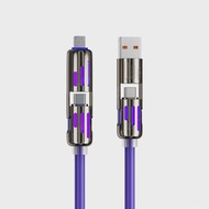 USB、Type C lightning-Max 240W Fast Charging and Data Sync MFISH 4-in-1 Multi-Function USB Charging C