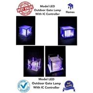 LED Outdoor light / lamp LED Square Glass Outdoor Gate lamp weatherproof gate light LED pillar gate 