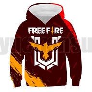 Children Oversized Pullover Kids Cool Coat Jacket Hot Game Free Fire Garena Roupa Angelical 3D Hoodi
