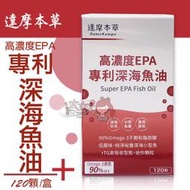 達摩本草 高濃度EPA  90%專利深海魚油 120顆/盒 ★大女人★