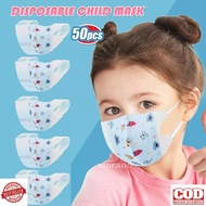 1Box Masker Anak-anak Duckbill Motif Karakter 3ply / Masker Pelindung