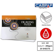 Campap Premium Drawing Paper A3 200GSM 20 Sheets