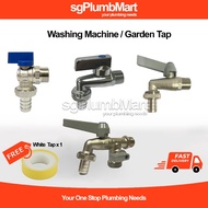 sgPlumbMart Washing Machine Tap Bib Tap Wall Mounted Tap Two Way Tap Short Wall Tap Garden Tap
