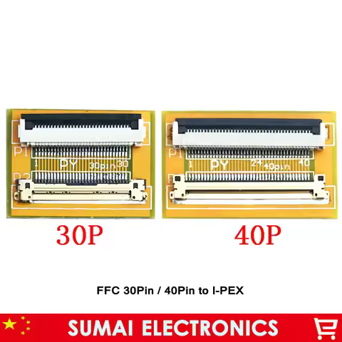 30/40 Pin 0.5mm FPC/FFC to I-PEX connector socket adapter board,IPEX 40P flat cable extend,LVDS test