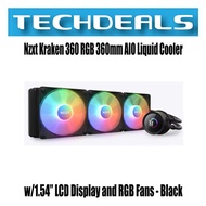 Nzxt Kraken 360 RGB 360mm AIO Liquid Cooler w/1.54” LCD Display and RGB Fans - Black