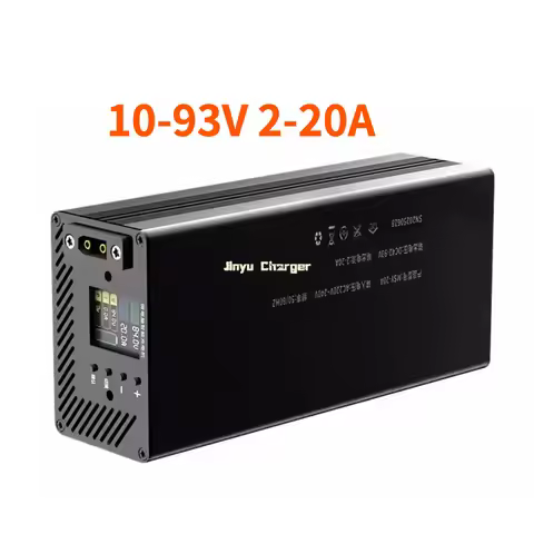 10V to 92.4V 3A to 20A 30A Adjustable Battery Charger for 18650 LiFePO4 14.6V 58.4V 54.6V 87.6V 24V 