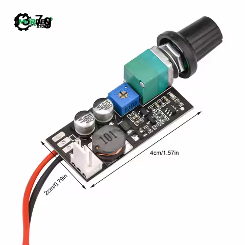 DC5-12V1A Manual 2-3-Wire Speed Controlller With Knob Switch Fan Governor for Electrical Tool Power 