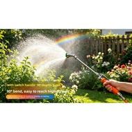 Adjustable Aircond Car Wash Spray Gun Stainless Steel Long Lance Fan Nozzle G1/4 M14 M18 Quick Conne