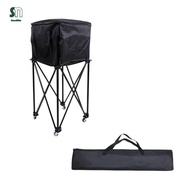 Sunnimix Storage Cart Portable Ball Hopper with Wheels Pickleball Cart Foldable Pickleball Hopper Hi